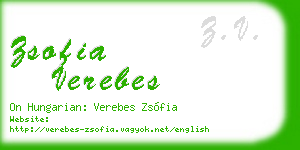 zsofia verebes business card